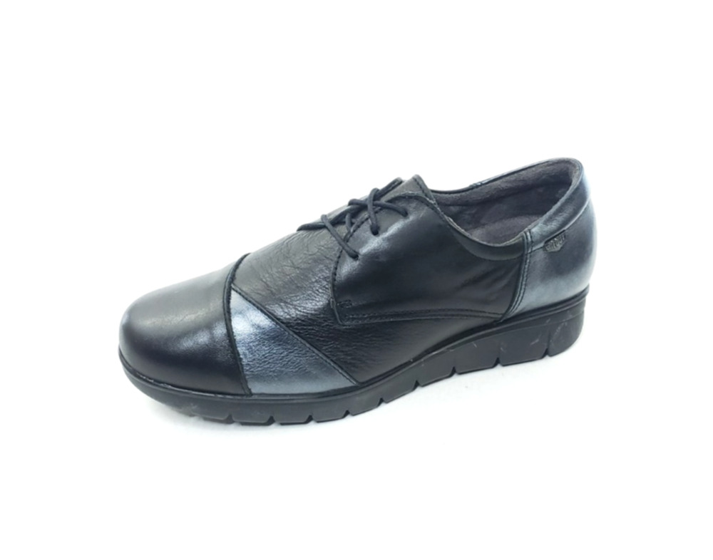 OnFoot Womens Oxford Shoes Black Leather Confort Lace Up EU 38 US 7.5